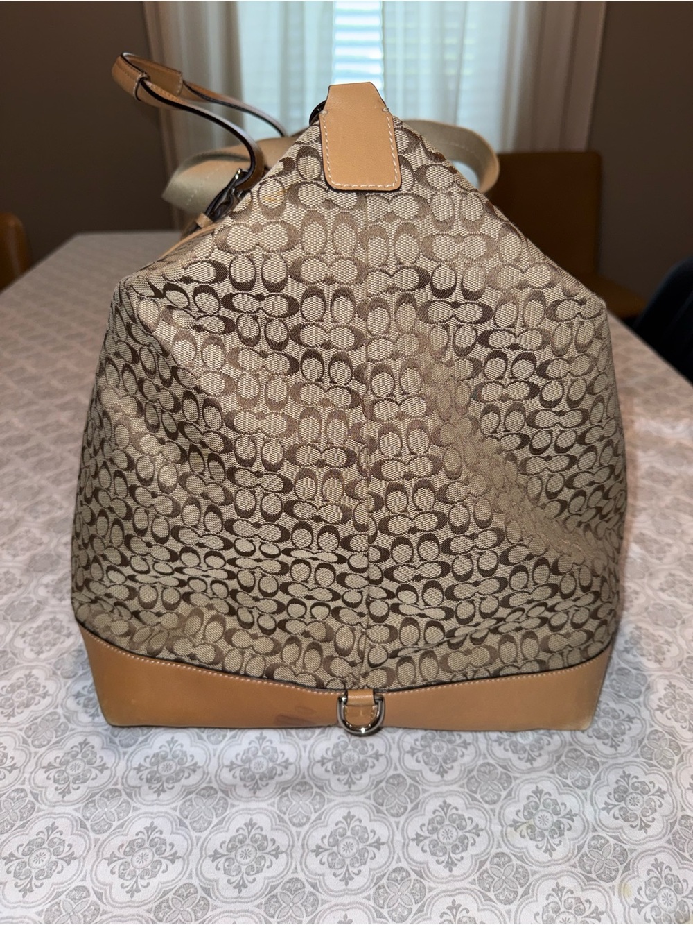 COACH DUFFLE LARGE OVER NIGHT BAG AUTHENTIC SIGNATURE MONOGRAM - Picture 5 of 15